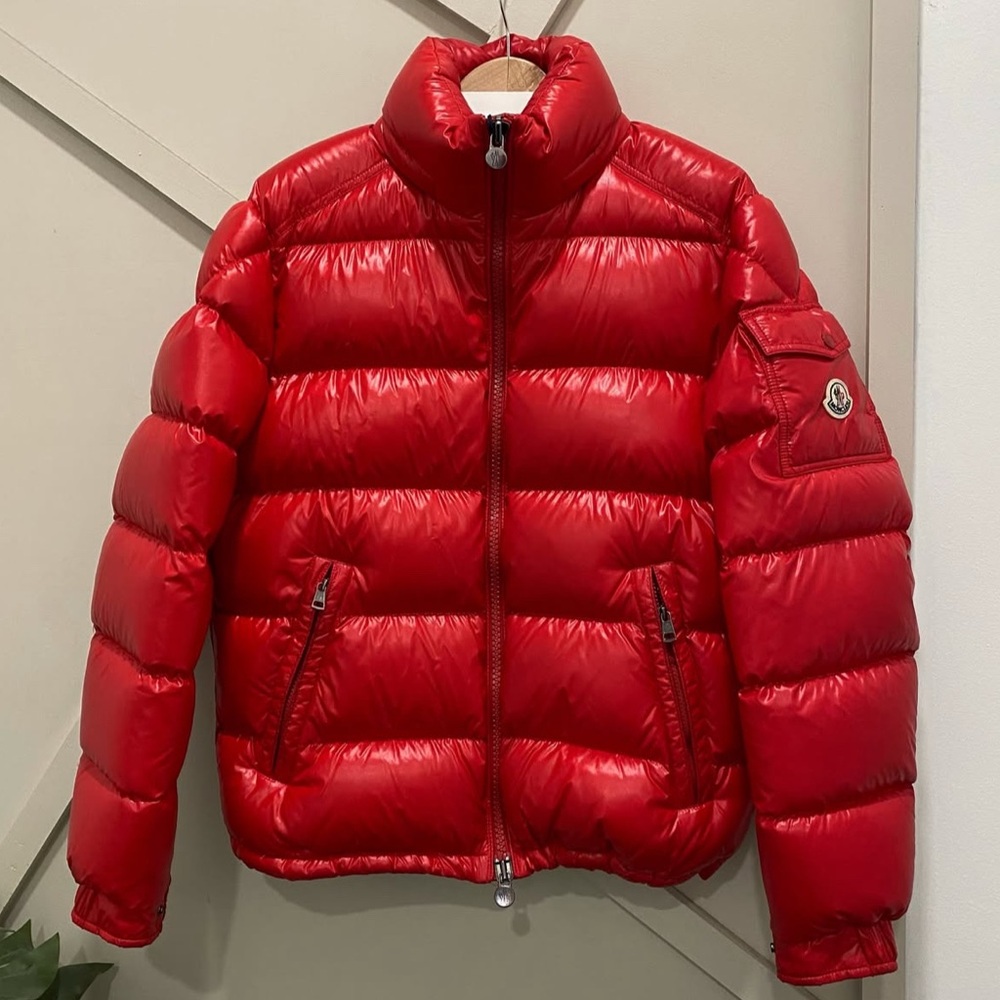Moncler Red Outerwear Puffer